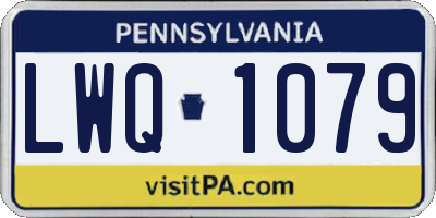 PA license plate LWQ1079
