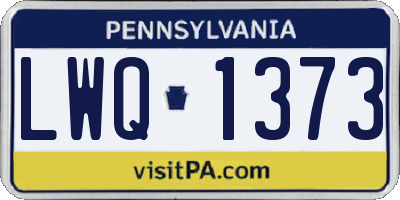PA license plate LWQ1373