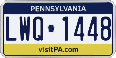 PA license plate LWQ1448