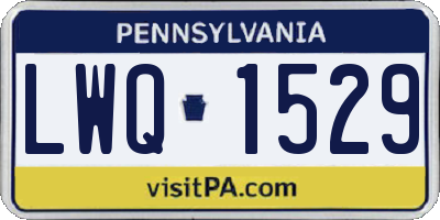 PA license plate LWQ1529