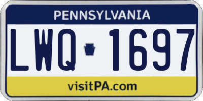 PA license plate LWQ1697