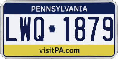 PA license plate LWQ1879