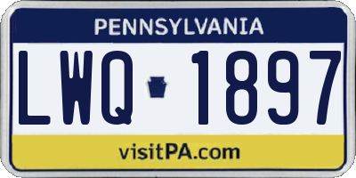 PA license plate LWQ1897