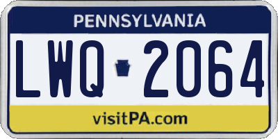 PA license plate LWQ2064