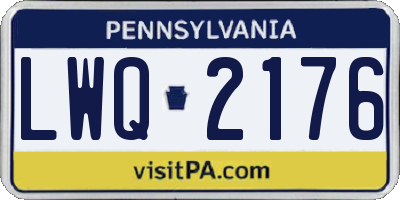 PA license plate LWQ2176