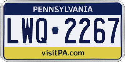 PA license plate LWQ2267