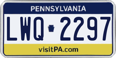 PA license plate LWQ2297