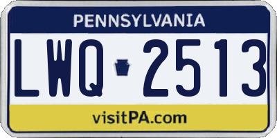 PA license plate LWQ2513