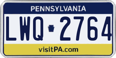 PA license plate LWQ2764