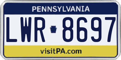 PA license plate LWR8697