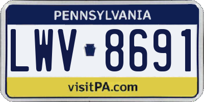 PA license plate LWV8691