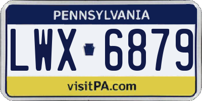 PA license plate LWX6879