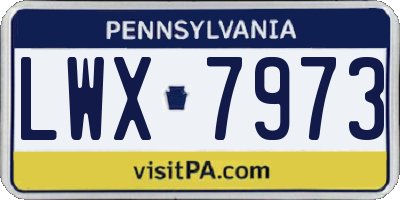PA license plate LWX7973