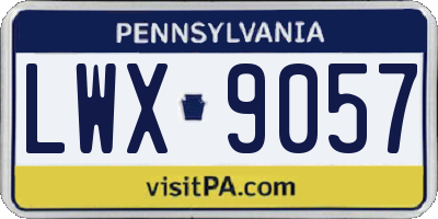 PA license plate LWX9057