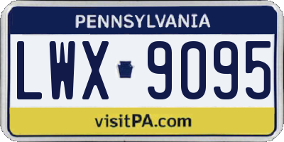 PA license plate LWX9095