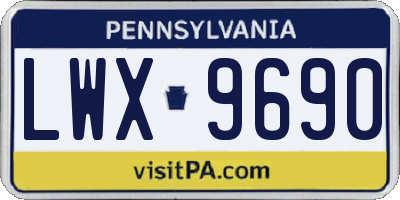 PA license plate LWX9690