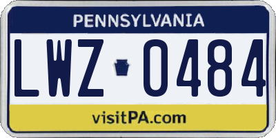 PA license plate LWZ0484