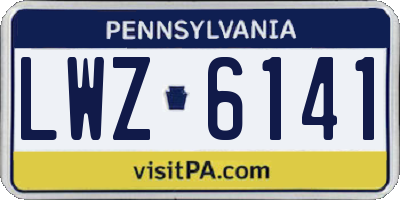 PA license plate LWZ6141