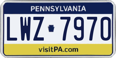 PA license plate LWZ7970