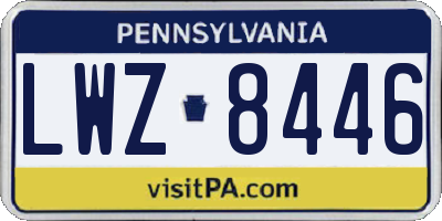 PA license plate LWZ8446