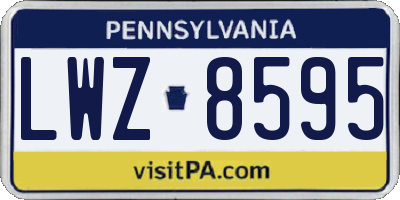 PA license plate LWZ8595