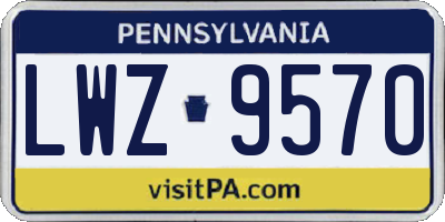 PA license plate LWZ9570
