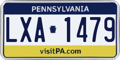 PA license plate LXA1479