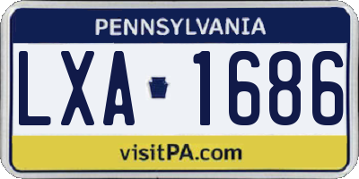 PA license plate LXA1686
