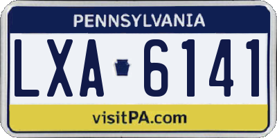 PA license plate LXA6141