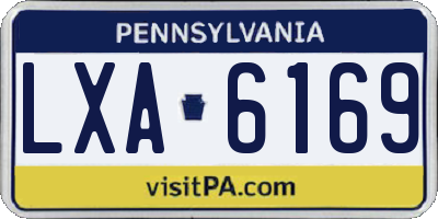 PA license plate LXA6169