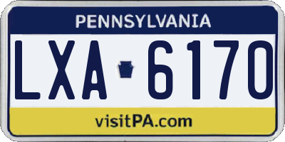 PA license plate LXA6170