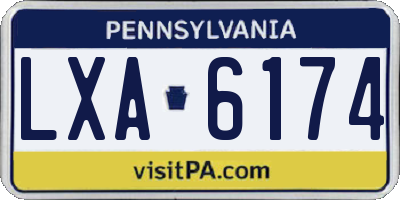 PA license plate LXA6174