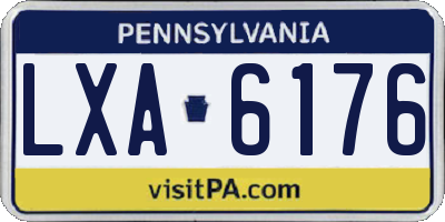 PA license plate LXA6176