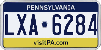 PA license plate LXA6284