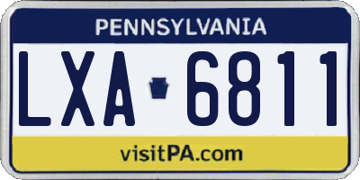 PA license plate LXA6811