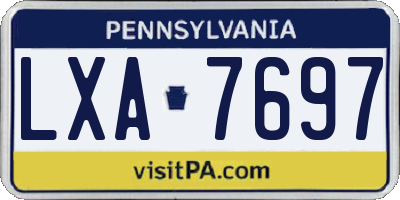 PA license plate LXA7697