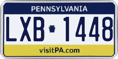 PA license plate LXB1448