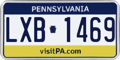 PA license plate LXB1469