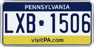 PA license plate LXB1506