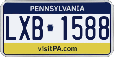 PA license plate LXB1588