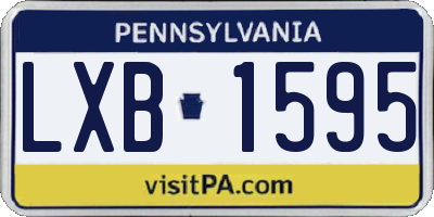 PA license plate LXB1595