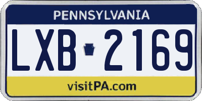 PA license plate LXB2169