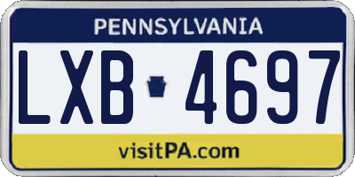 PA license plate LXB4697