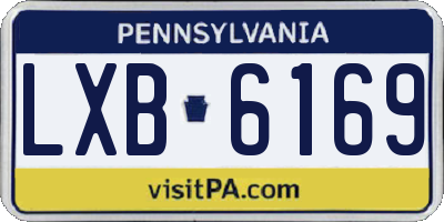 PA license plate LXB6169