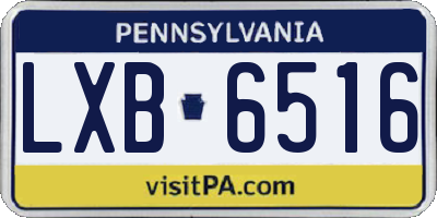 PA license plate LXB6516