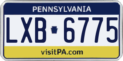 PA license plate LXB6775