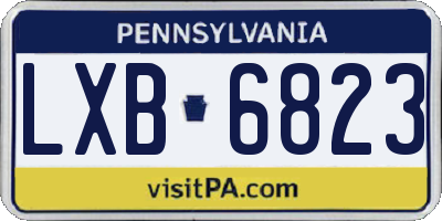PA license plate LXB6823