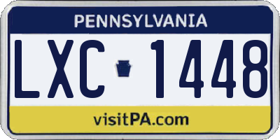 PA license plate LXC1448
