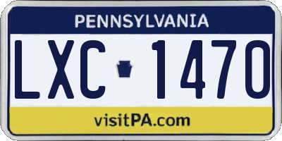 PA license plate LXC1470