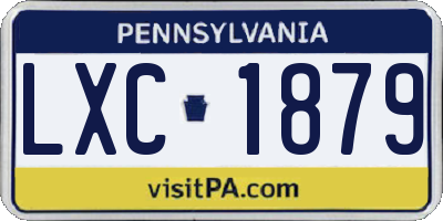 PA license plate LXC1879